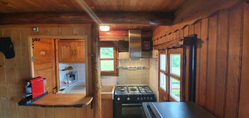 Kuchyň nebo kuchyňský kout v ubytování Chalet Nature