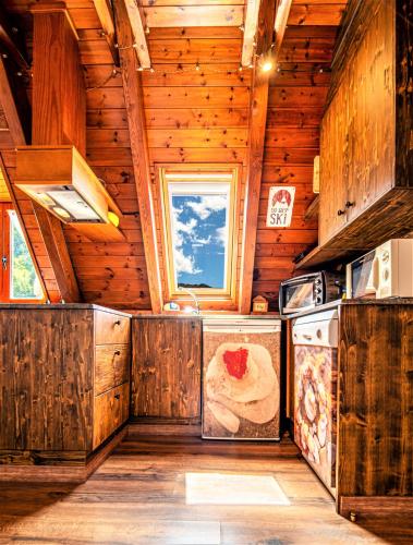 Dapur atau dapur kecil di Apartamentos Aran