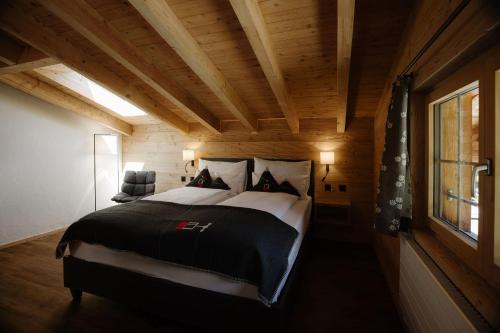 Cama o camas de una habitación en Bodehüttli