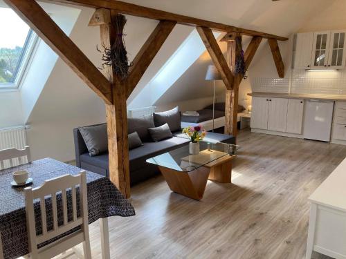 Kuchyň nebo kuchyňský kout v ubytování Apartmány pod Radhoštěm