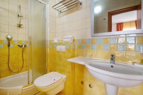 Koupelna v ubytování Hotel Posejdon