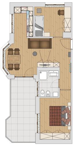 a floor plan of a house with at CityPointApartments- Theatre in Merano