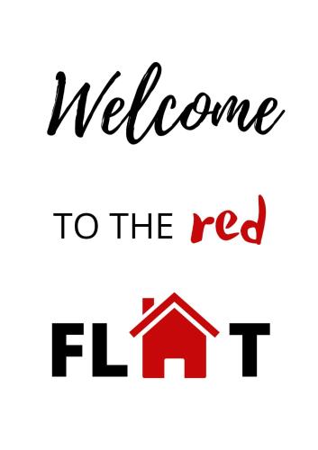 un cartel con las palabras bienvenidos a la casa roja en The Red Flat - Estudio Boutique - Centro Ciudad, en Vigo