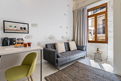 Posezení v ubytování Mitos-Suites