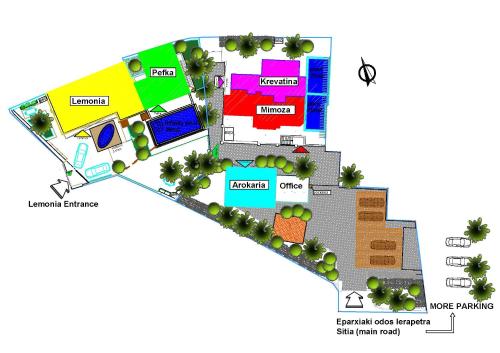 Pelan lantai bagi Paradisos luxury villas next to beach