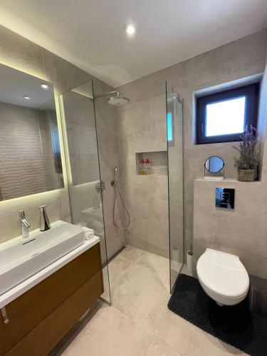 Ένα μπάνιο στο Apartmani Ribnica Tornik