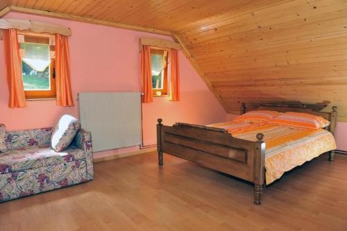 Posteľ alebo postele v izbe v ubytovaní Turistična kmetija Kunstek