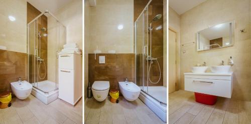 Et badeværelse på Apartments Casa Delone