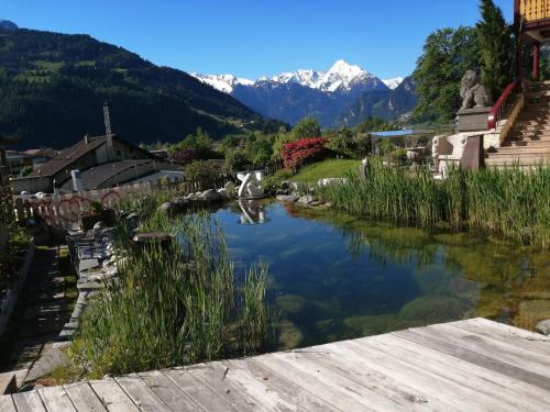 a view of a river with mountains in the background at VillaFrancesca - Emanuela/Raffaela in Zell am Ziller