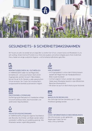 a page of a brochure for a sustainable house at HAIMHAUSERS Hotel Garni in Haimhausen