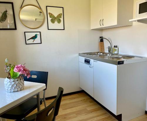 Una cocina o cocineta en Parkvillan