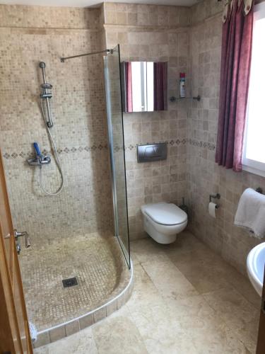 Koupelna v ubytování Casa Ladena