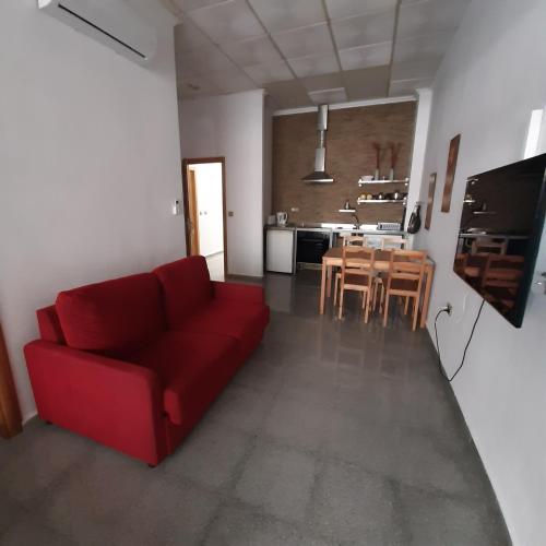 Dapur atau dapur kecil di Habitaciones La MAR
