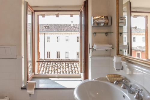 Koupelna v ubytování Hotel Clitunno
