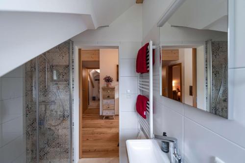 Koupelna v ubytování Ferienwohnung Flora Altaussee