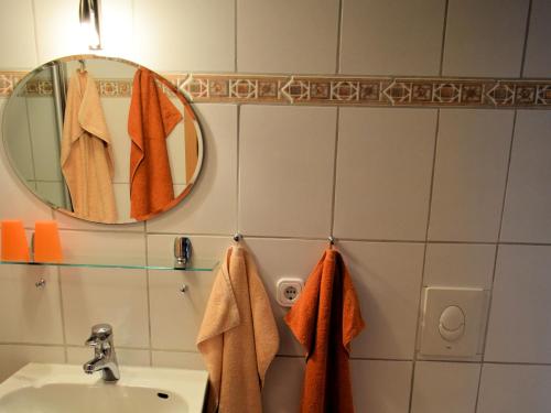 Koupelna v ubytování Gaestehaus Grau