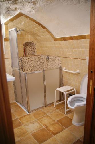 un baño con ducha y WC en Il vecchio frantoio, en Laterza