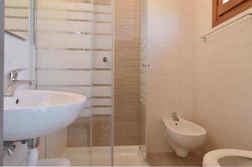 Koupelna v ubytování Hotel Zanin