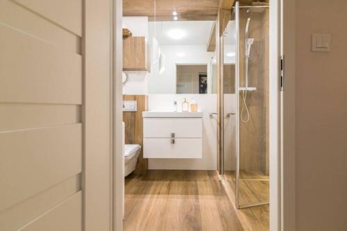 Koupelna v ubytování Sun House Apartment + free parking