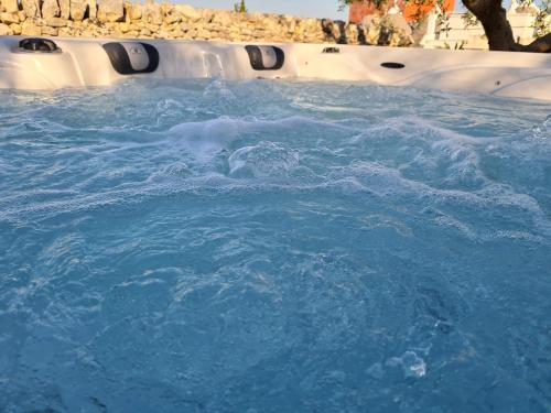 a large pool of water in a hot tub at Trulli Nannì in Locorotondo