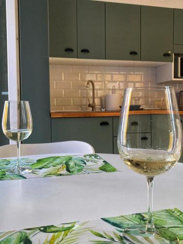 Kuchyň nebo kuchyňský kout v ubytování Apartamenty Toledo