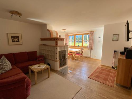 Ruang duduk di Ferienwohnungen Haus Salzgau
