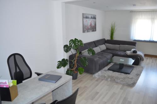 Χώρος καθιστικού στο Ferienwohnung Stambach
