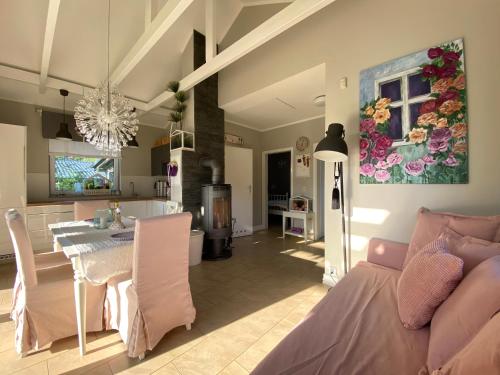 Posezení v ubytování Apartament Różany