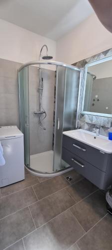 Kúpeľňa v ubytovaní Apartmani Karla