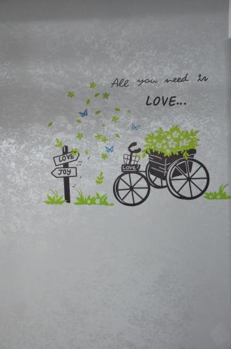 a drawing of a cart full of flowers at Hostel California in Batumi