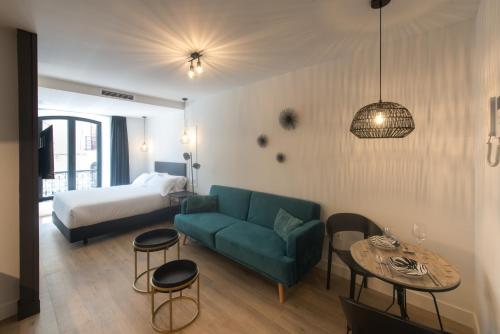 Et opholdsområde på Santa Catalina Suites Gijón