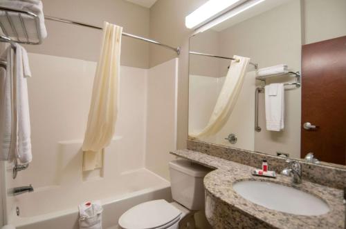Vonios kambarys apgyvendinimo įstaigoje Microtel Inn & Suites by Wyndham Pearl River/Slidell
