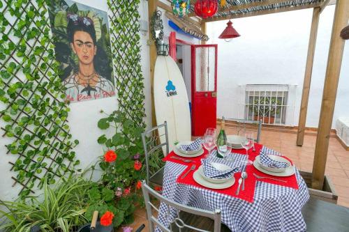 Balkón alebo terasa v ubytovaní El Mundo de Frida Parking y terraza