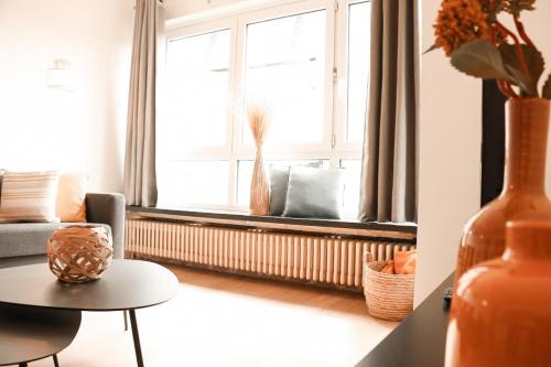 Un lugar para sentarse en Zonnig & gezellig appartement centrum Oostende