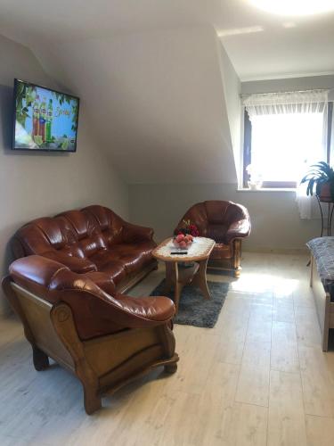Ruang duduk di Apartamenty u Maksa