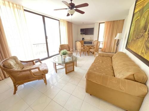 A seating area at Hotel del Paseo Campeche