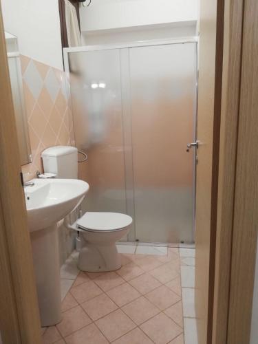 Koupelna v ubytování B&B Cesaranum