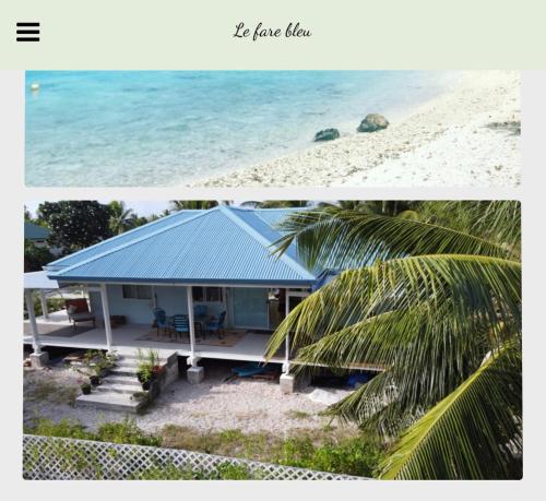 LE FARE BLEU Tiputa Rangiroa & clim, hébergement à Rangiroa