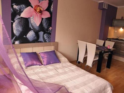 Cama o camas de una habitación en Apartamenty nad Morzem