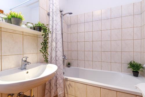 Et badeværelse på Apartments Lavanda