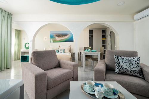Χώρος καθιστικού στο Kameralny Aparthotel Elegante Władysławowo - Adults Only