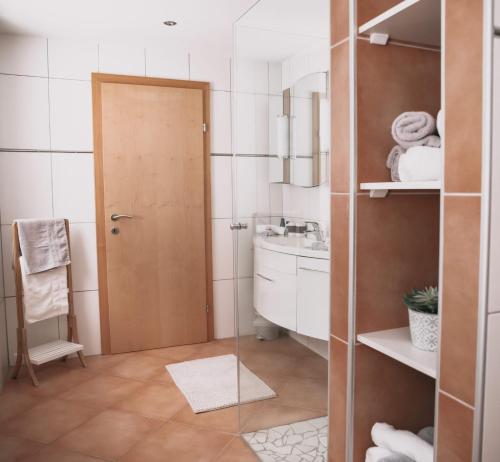 Koupelna v ubytování Haus NIEDERREITER