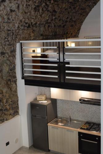 Dapur atau dapur kecil di Ninfa Marina, open space fronte spiaggia
