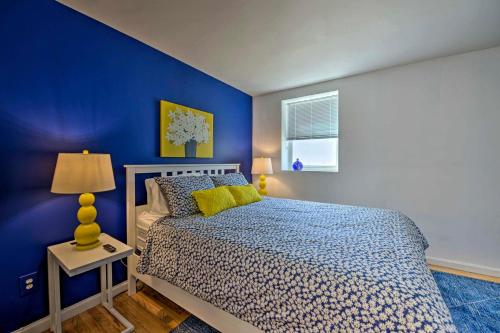 A bed or beds in a room at Central and Contemporary NJ Condo Steps to Shore!