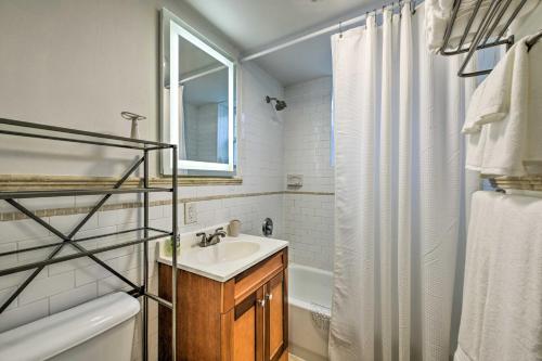 A bathroom at Central and Contemporary NJ Condo Steps to Shore!