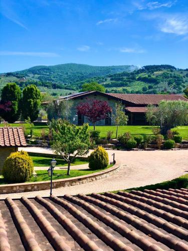 a group of steps in front of a building at Agriturismo Il Cantico di San Francesco in Palazzo