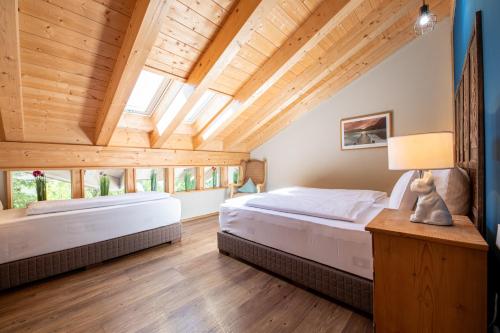 Cama o camas de una habitación en Haus Ludwig Alpenkrähe