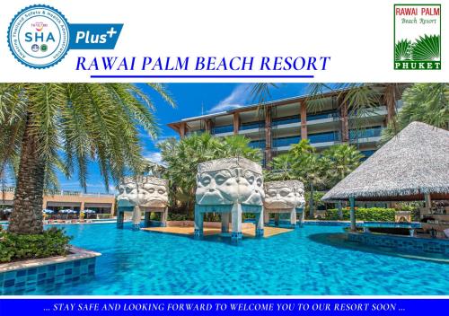 einem Resortpool mit zwei Stühlen vor dem Resort in der Unterkunft Rawai Palm Beach Resort - SHA Extra Plus in Rawai Beach