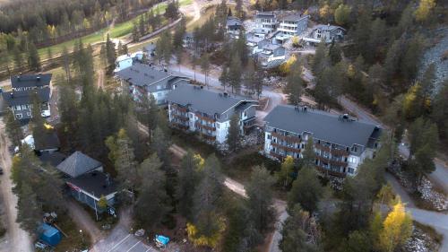 an aerial view of a large apartment complex at Ski-Inn PyhäSuites in Pyhätunturi
