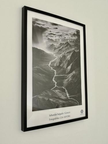 a black and white picture of a mountain at Homely apartment in Kėdainiai in Kėdainiai